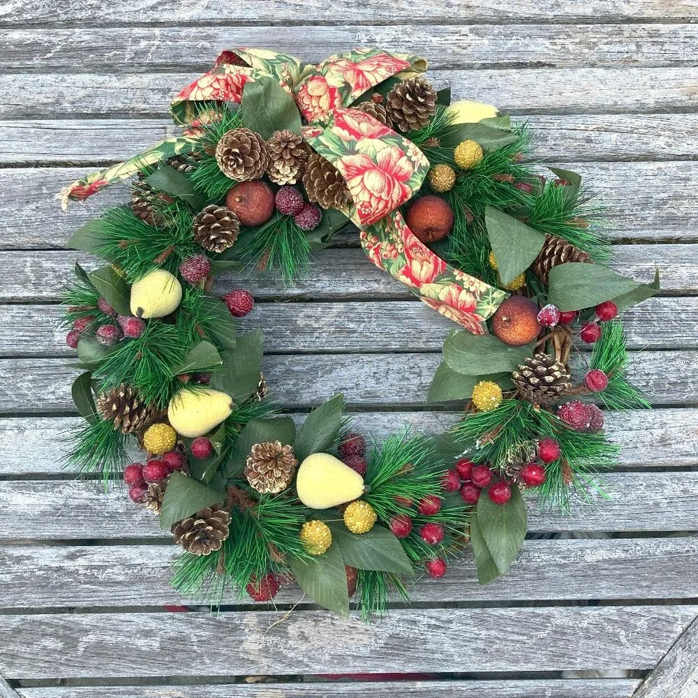 Wreath - Fall Winter Holiday Wreath